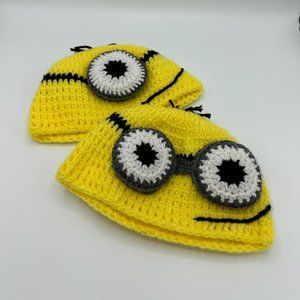 New Hand-knitted Minion Winter Hats - Petite